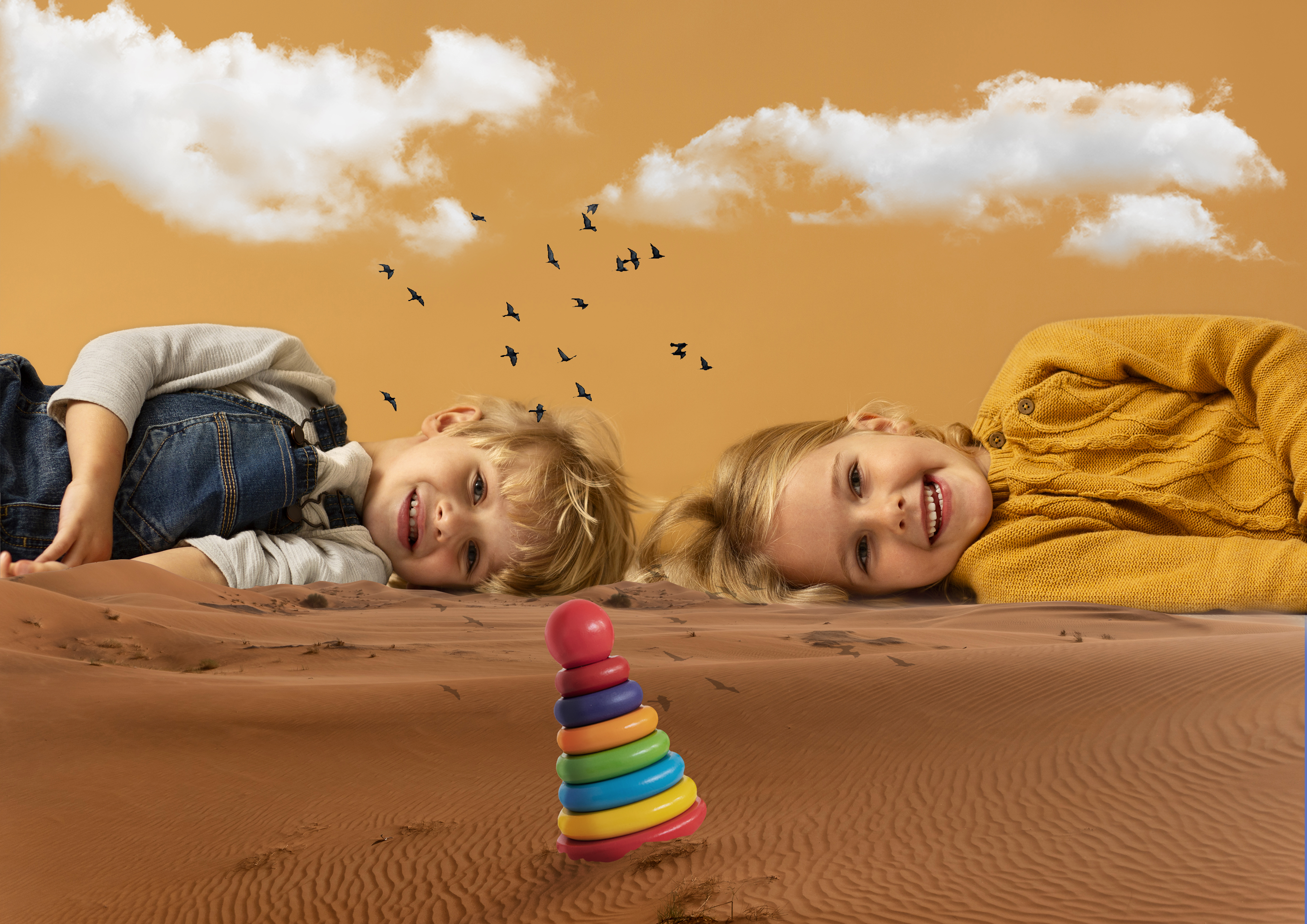 Happy children playing
